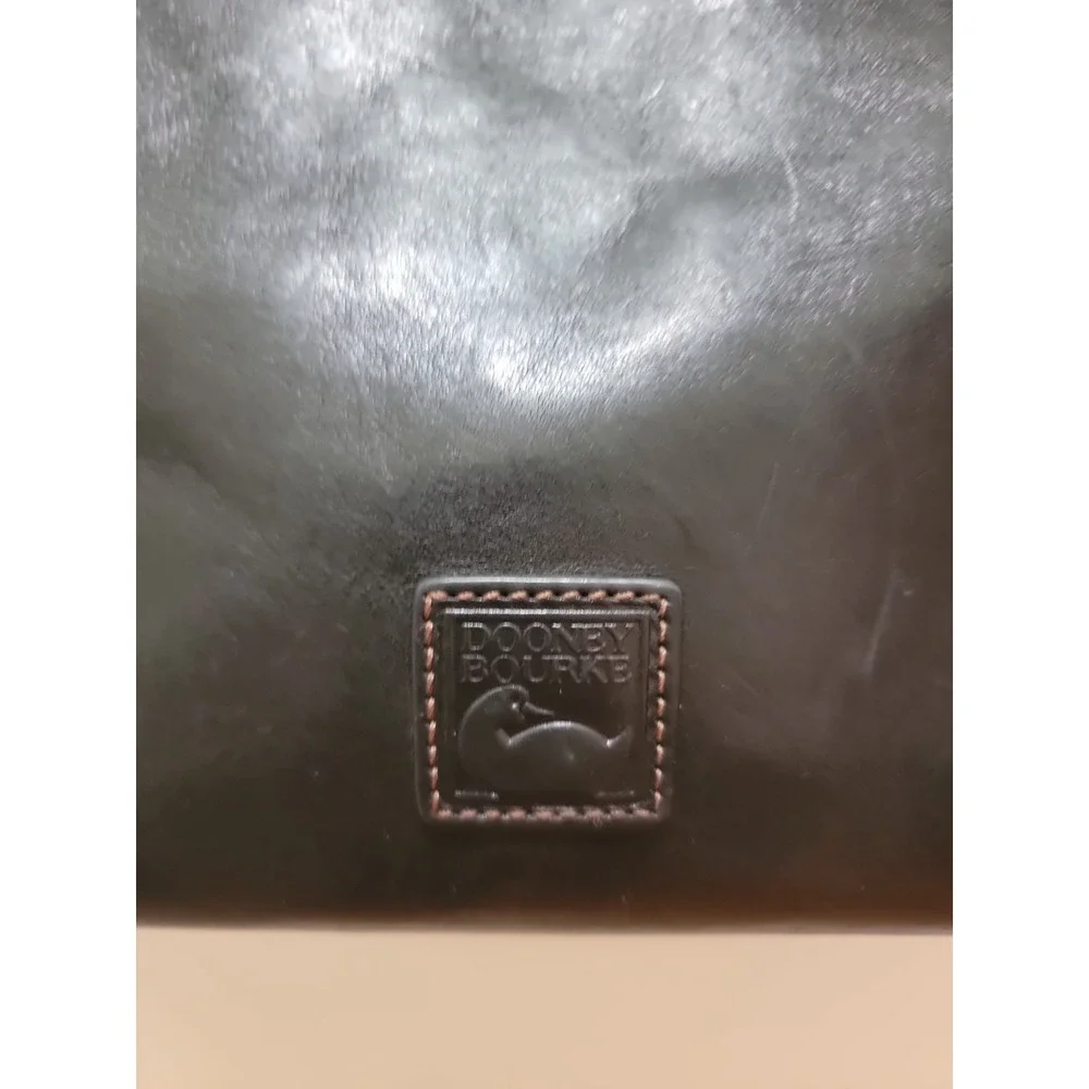 Dooney & Bourke Genuine Florentine Cassidy Hobo Shoulder Bag. Black Leather